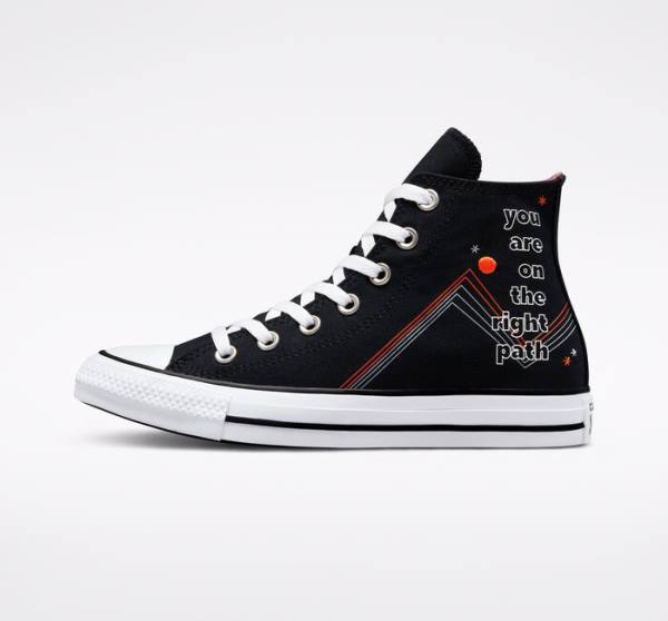 Converse Chuck Taylor All Star You Are On The Right Path Visoke Superge Črna / Bela | CV-719UHF