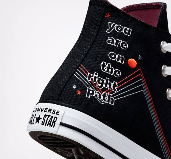 Converse Chuck Taylor All Star You Are On The Right Path Visoke Superge Črna / Bela | CV-719UHF