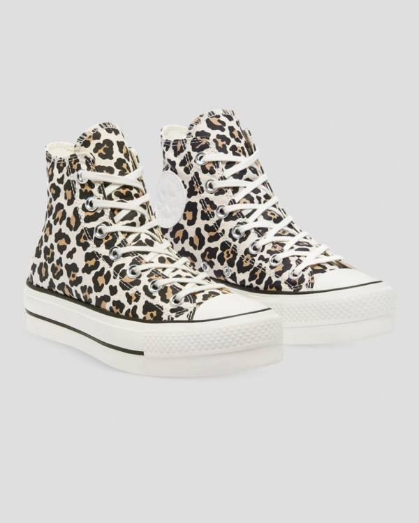 Converse Chuck Taylor Lift Leopard Print Platform Visoke Superge Leopárd | CV-432GXV