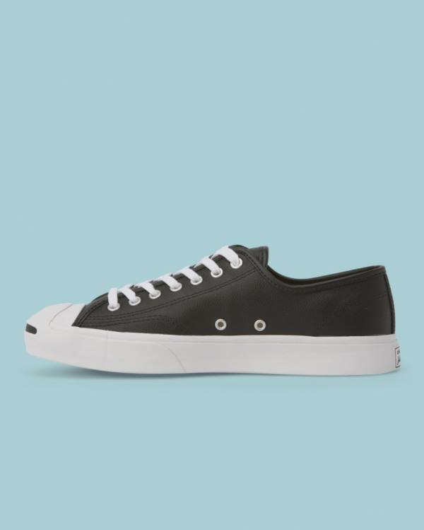 Converse Jack Purcell Foundational Usnje Nizke Superge Črna | CV-596SQE