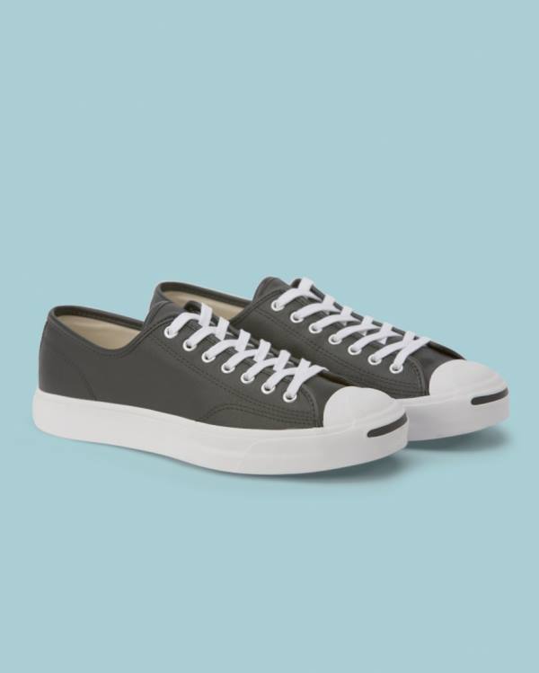 Converse Jack Purcell Foundational Usnje Nizke Superge Črna | CV-596SQE