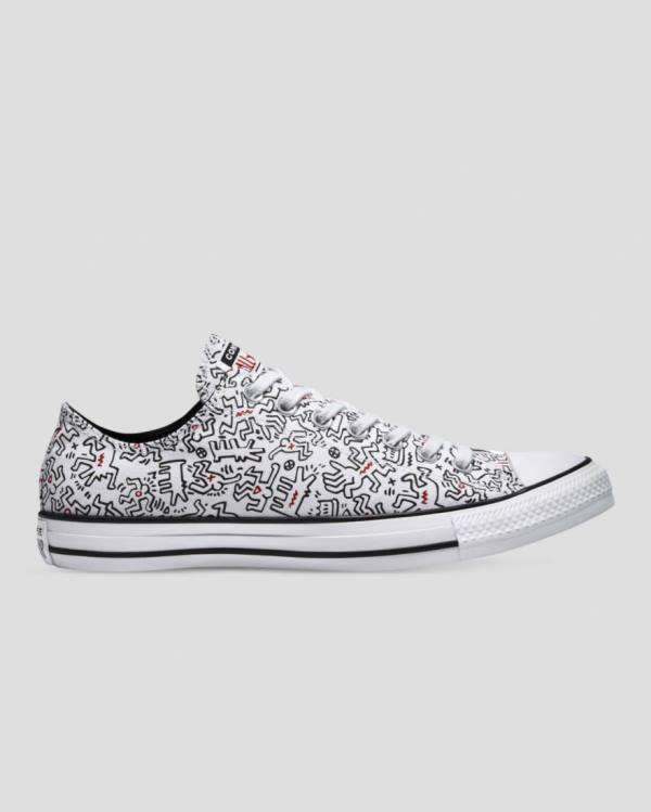 Converse Keith Haring Chuck Taylor All Star Nizke Superge Bela Črna Rdeča | CV-312ZQU