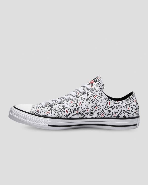 Converse Keith Haring Chuck Taylor All Star Nizke Superge Bela Črna Rdeča | CV-853HBL