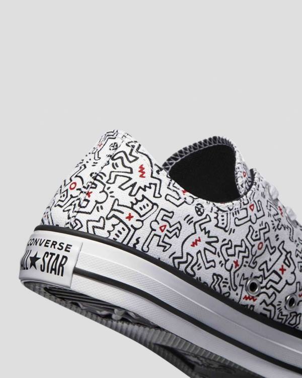 Converse Keith Haring Chuck Taylor All Star Nizke Superge Bela Črna Rdeča | CV-853HBL