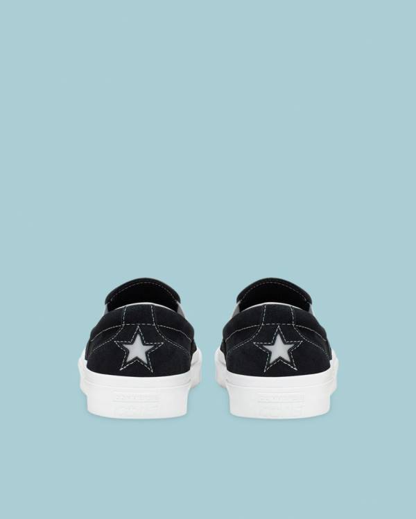 Converse One Star CC Slip On Nizke Superge Črna | CV-435UEO