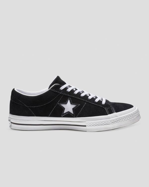 Converse One Star Premium Suede Nizke Superge Črna | CV-846XYO