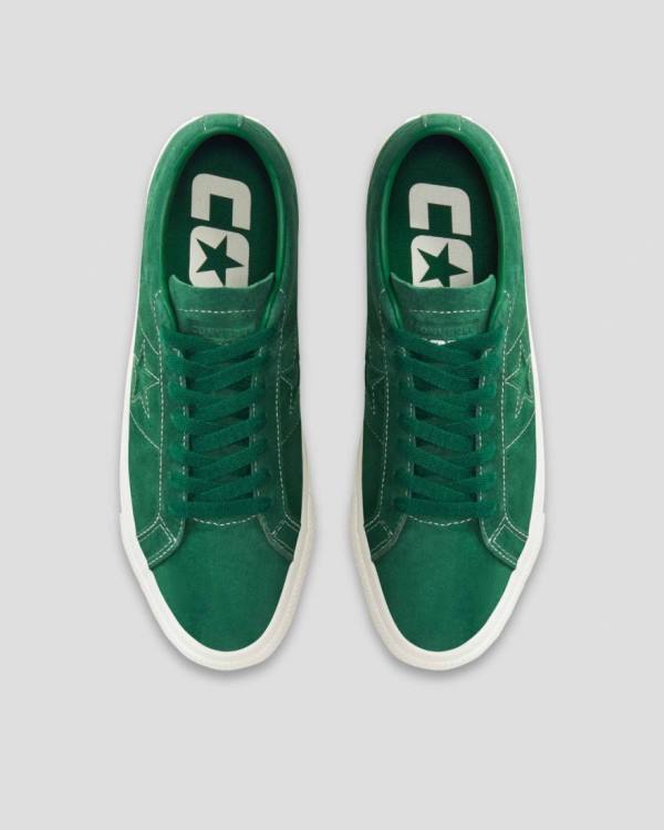 Converse One Star Pro Pigskin Suede Nizke Superge Zelena | CV-568KDP