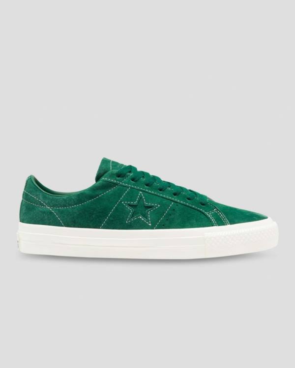 Converse One Star Pro Pigskin Suede Nizke Superge Zelena | CV-568KDP