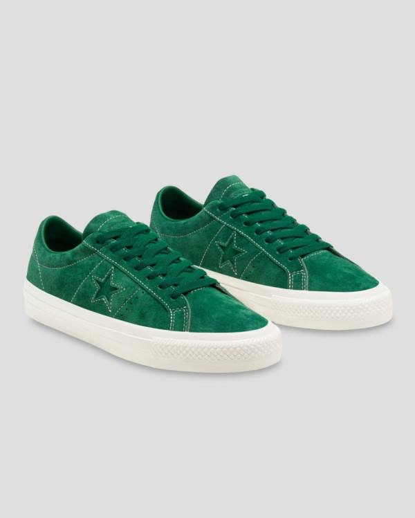 Converse One Star Pro Pigskin Suede Nizke Superge Zelena | CV-932MFX