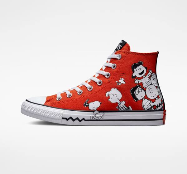 Converse Peanuts Chuck Taylor All Star Visoke Superge Rdeča / Črna / Bela | CV-046HQN