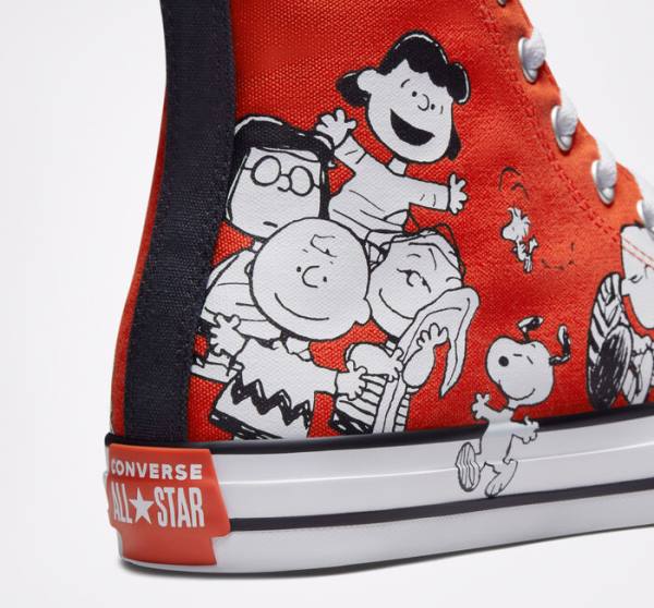 Converse Peanuts Chuck Taylor All Star Visoke Superge Rdeča / Črna / Bela | CV-046HQN