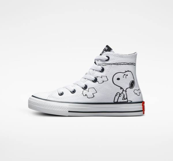 Converse Peanuts Chuck Taylor All Star Visoke Superge Bela / Črna / Rdeča | CV-591HMT