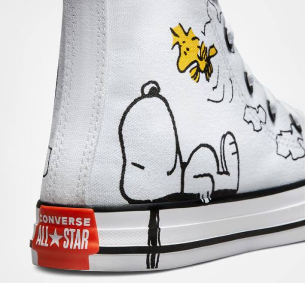 Converse Peanuts Chuck Taylor All Star Visoke Superge Bela / Črna / Rdeča | CV-591HMT