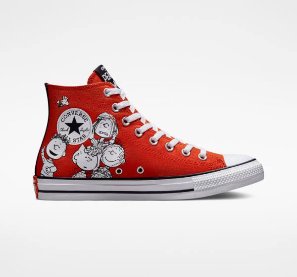 Converse Peanuts Chuck Taylor All Star Visoke Superge Rdeča / Črna / Bela | CV-678BFQ