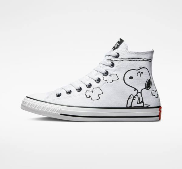 Converse Peanuts Chuck Taylor All Star Visoke Superge Bela / Črna / Rdeča | CV-961QKW