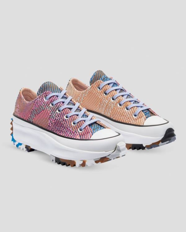 Converse Run Star Hike Knit Print Nizke Superge Oranžna Roza | CV-395IBX