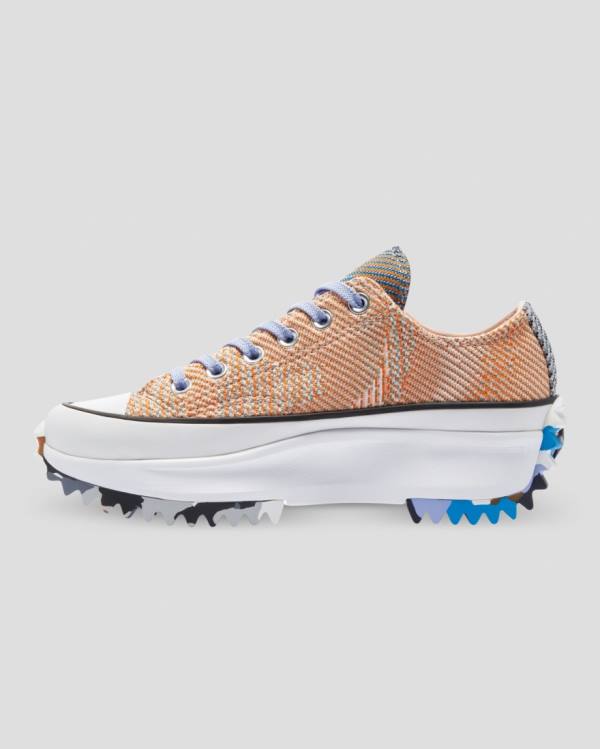 Converse Run Star Hike Knit Print Nizke Superge Oranžna Roza | CV-395IBX