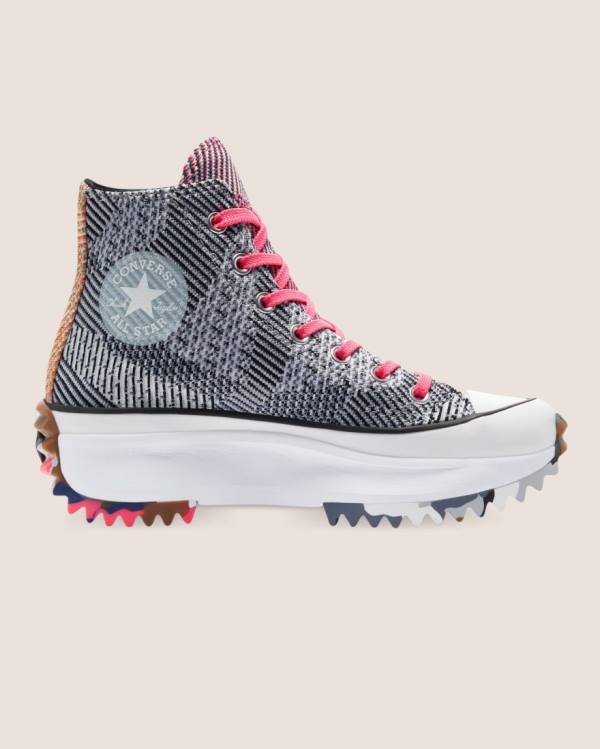 Converse Run Star Hike Knit Print Visoke Superge Modra Rdeča | CV-475ANE