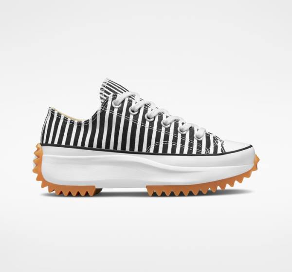 Converse Run Star Hike Platform Stripes Nizke Superge Bela / Črna / Bela | CV-250MBJ