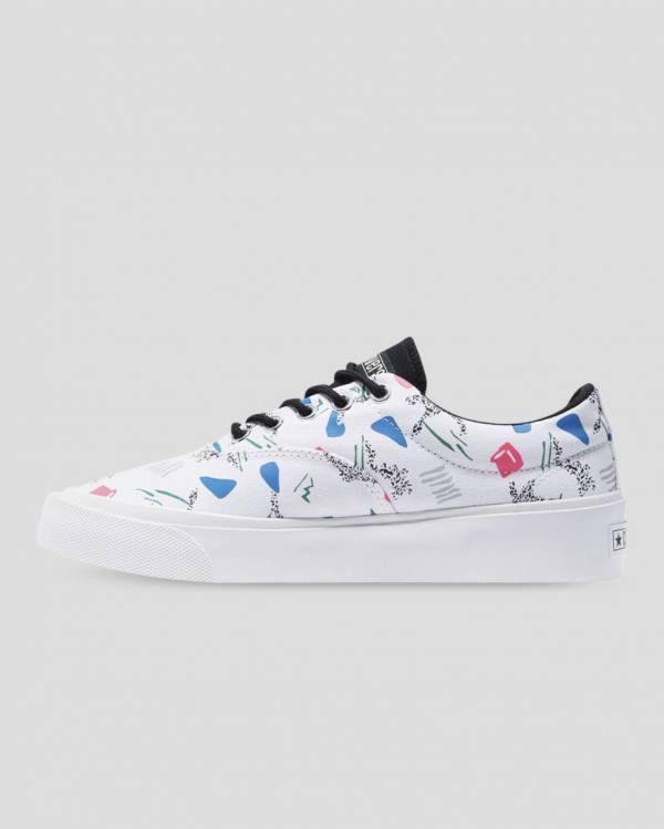 Converse Skid Grip 80s Archive Print Nizke Superge Bela | CV-871RGE