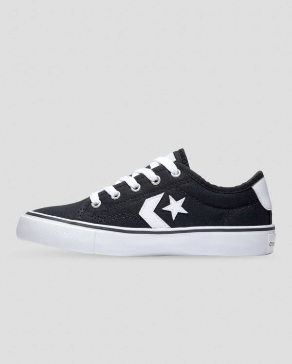 Converse Star Replay Webbed Canvas Nizke Superge Črna | CV-651QOH