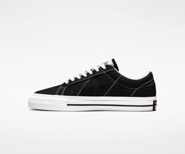 Converse Stussy One Star Nizke Superge Črna / Bela | CV-385RPL