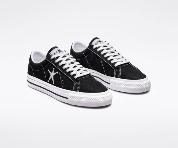 Converse Stussy One Star Nizke Superge Črna / Bela | CV-385RPL